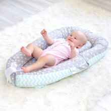 Load image into Gallery viewer, Baby Nest Lounger - Cosleeper for Baby in Bed - Reversible Baby Lounger Pillow - Baby Lounger Bed - Baby Cosleeper for Bed - Infant Lounger Newborns (Dinoland)
